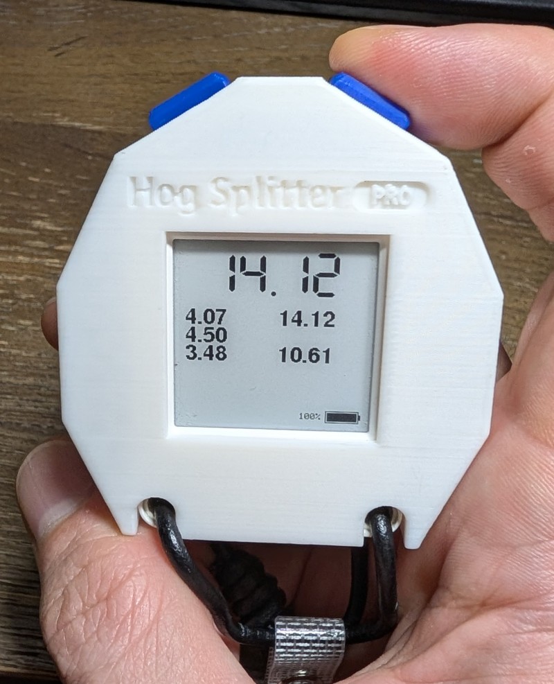 Pressing a split button on Hog Splitter Pro